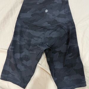 lululemon athletica Dark Gray/Black Camo High-Rise Bike Shorts